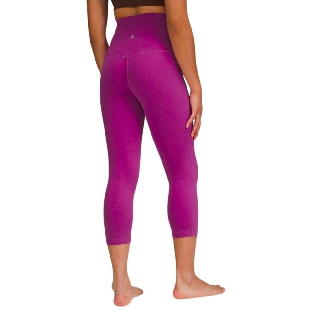 Lululemon Align High Rise Crop 21" Leggings Vivid Purple Womens 14 Athletic